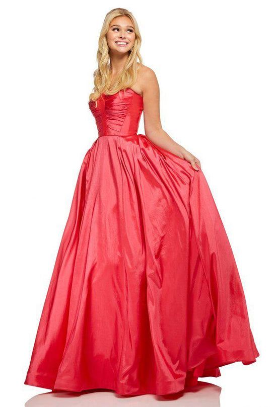 Sherri Hill - 52603 Strapless Sweetheart Taffeta Ballgown In Orange