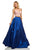 Sherri Hill - 52604 Two Piece Lace V-neck Metallic A-line Dress In Pink and Blue