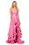 Sherri Hill - 52605 Strapless Sweetheart Ruffled Full Figured Dress In Pink