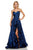 Sherri Hill - 52605 Strapless Sweetheart Ruffled Full Figured Dress In Blue