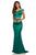 Sherri Hill - 52612 Two Piece Off-Shoulder Trumpet Dress In Green