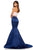Sherri Hill - 52616 Strapless Satin Mermaid Gown with Beaded Waistband In Pink and Blue