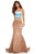 Sherri Hill - 52616 Strapless Satin Mermaid Gown with Beaded Waistband In Blue and Brown