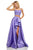 Sherri Hill - 52623 Two Piece Lace Scoop Satin A Line Dress In Purple