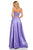 Sherri Hill - 52623 Two Piece Lace Scoop Satin A Line Dress In Purple