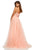 Sherri Hill - 52639 Long A Line Patterned Tulle Dress In Pink