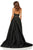 Sherri Hill - 52642 Two Piece Beaded A-Line Evening Dress In Black