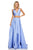 Sherri Hill - 52642 Two Piece Beaded A-Line Evening Dress In Blue