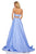Sherri Hill - 52642 Two Piece Beaded A-Line Evening Dress In Blue