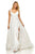 Sherri Hill - 52643 Ruffles Accent V-Neck Chiffon Dress with Hi-Lo Hem In White
