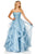 Sherri Hill - 52645 Strapless Full Figured Applique Long Dress In Blue
