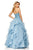 Sherri Hill - 52645 Strapless Full Figured Applique Long Dress In Blue