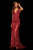 Sherri Hill - 52649 Sequined Deep V-neck Trumpet Dress In Red