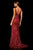 Sherri Hill - 52649 Sequined Deep V-neck Trumpet Dress In Red