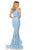 Sherri Hill - 52653 Two Piece Off-Shoulder Sheath Dress In Blue