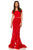 Sherri Hill - 52653 Two Piece Off-Shoulder Sheath Dress In Red