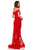 Sherri Hill - 52653 Two Piece Off-Shoulder Sheath Dress In Red