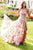 Sherri Hill - 52658 Asymmetric Long A-line Dress In Neutral and Pink