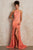 Sherri Hill - 52663 Beaded Halter High Low Dress In Pink and Orange