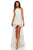 Sherri Hill - 52663 Beaded Halter High Low Dress In White