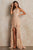Sherri Hill - 52663 Beaded Halter High Low Dress In Neutral