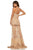 Sherri Hill - 52663 Beaded Halter High Low Dress In Neutral