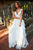 Sherri Hill - 52668 Embroidered Plunging V-Neck Ruffled Dress In White