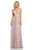 Sherri Hill - 52668 Embroidered Plunging V-Neck Ruffled Dress In Multi-Color