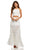 Sherri Hill - 52671 Two Piece Beaded Halter A-line Dress In White
