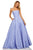 Sherri Hill - 52681 Strapless Embossed Brocade Ball Gown In Blue