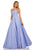Sherri Hill - 52681 Strapless Embossed Brocade Ball Gown In Blue
