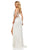 Sherri Hill - 52682 Beaded Two Piece High Halter Sheath Dress In White and Pink