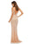 Sherri Hill - 52689 Beaded Plunging V-Neck Evening Dress In Neutral