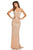 Sherri Hill - 52689 Beaded Plunging V-Neck Evening Dress In Neutral