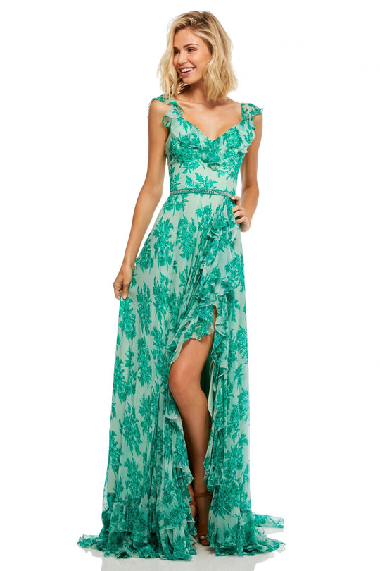 Sherri Hill - 52713 Sleeveless Sweetheart Long Dress In Green