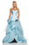 Sherri Hill - 52718 Strapless Sweetheart Satin Tiered Ballgown In Blue
