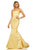 Sherri Hill - 52721 Scoop Neck Mikado Mermaid Dress In Yellow