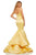 Sherri Hill - 52721 Scoop Neck Mikado Mermaid Dress In Yellow