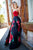 Sherri Hill - 52722 Strapless Satin and Floral Print A-line Dress In Red and Print