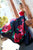 Sherri Hill - 52722 Strapless Satin and Floral Print A-line Dress In Red and Print