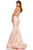 Sherri Hill - 52734 Beaded Mikado Two Piece Long Mermaid Dress In Pink