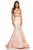 Sherri Hill - 52734 Beaded Mikado Two Piece Long Mermaid Dress In Pink