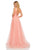 Sherri Hill - 52737 Plunging V- Neckline A-Line Long Dress In Pink and Orange