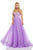 Sherri Hill - 52737 Plunging V- Neckline A-Line Long Dress In Purple