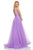 Sherri Hill - 52737 Plunging V- Neckline A-Line Long Dress In Purple