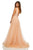 Sherri Hill - 52737 Plunging V- Neckline A-Line Long Dress In Neutral