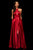 Sherri Hill - 52745 Cross Halter Charmeuse A-line Gown In Red