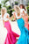 Sherri Hill - 52747 Two Piece Ruffled Sleeved Long Dress In Pink and Orange