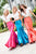 Sherri Hill - 52747 Two Piece Ruffled Sleeved Long Dress In Pink and Blue