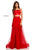 Sherri Hill - 52749 Two Piece Chiffon A Line Dress In Red